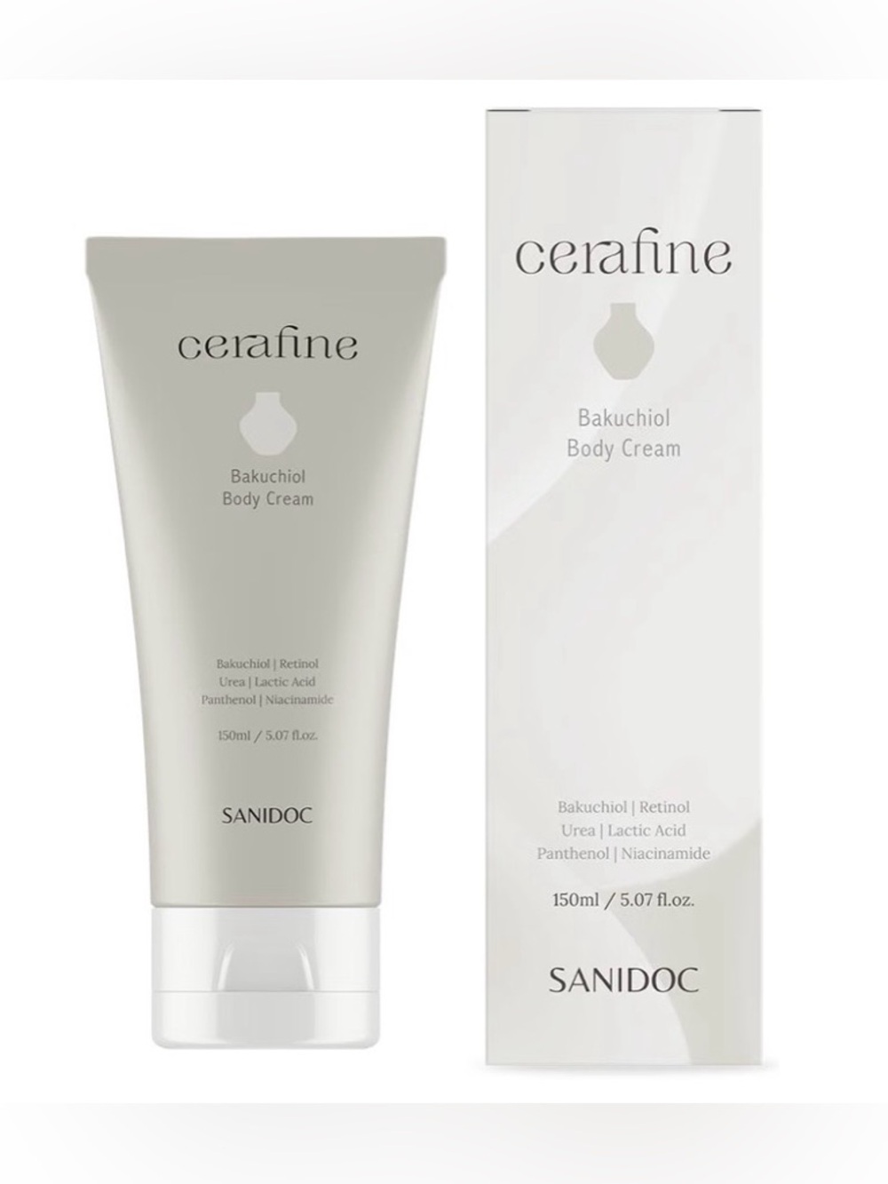 Korean Skincare SANIDOC Cerafine Bakuchiol Body Cream
